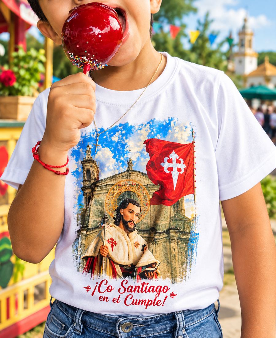 Camiseta sublimada con diseño religioso